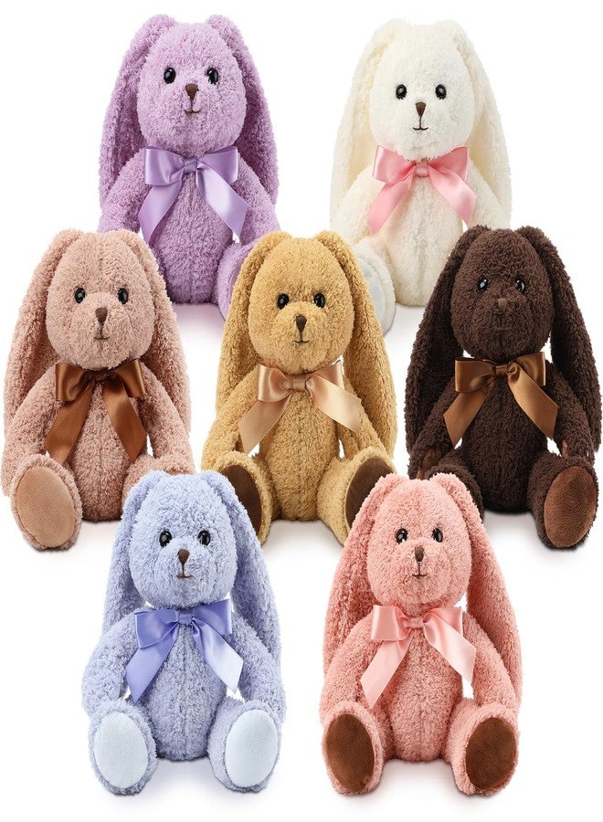 Civaner 7 Pcs Stuffed Animals Bulk 12.5 Inch Cute Soft Animal Plush Toys for Kids Birthday Gifts Baby Shower Party Decorations(Bright Color,Bunny) - Image 1